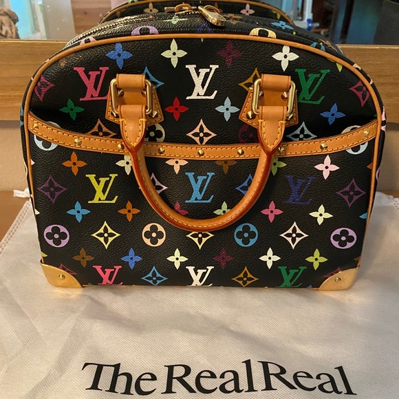 GENTLY USED BEAUTIFUL LOUIS VUITTON Trouville black multicolore bag.